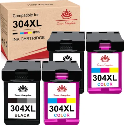 Produktbild von Set-4 Pack 304 XXL als Ersatz für HP 304 304 XL Druckerpatronen für HP Envy 5010 5020 5030 5032 Deskjet 2620 2622 2630 2632 2633 2634 3720 3730 3733 3735 3750 3760 3762