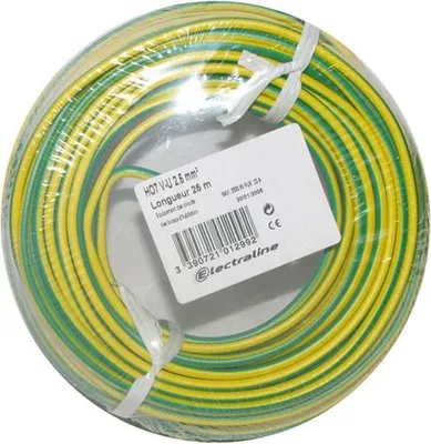 Image de Câble H07vu 1x1.5 10m V/jaune Couronne 60101015c - Electraline