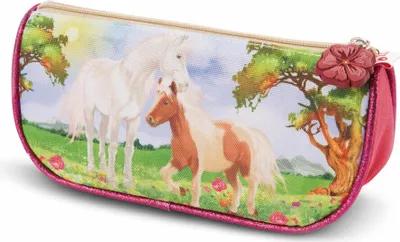 Produktbild von NICI Mystery Hearts Soulmates Stiftemäppchen Pony Lorenzo und Pferd Winnie, Mäppchen, Federmäppchen, 47119