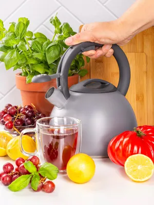 Produktbild von Traditioneller Wasserkessel Mit Pfeifer Für Gas Und Induktion Ofenbach