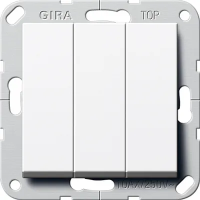 Produktbild von Gira 283003 Wippschalter Ein/Aus 3fach System 55 Reinweiß