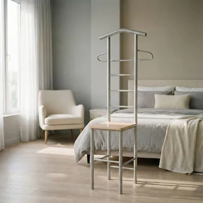 Produktbild von Herrendiener Stummer Diener Kleiderständer JIVO, in Sonoma Eiche,121 cm, Garderobe mit Hosenbügel