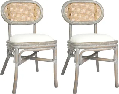 Image de Chaises à manger lot de 2 gris Lin