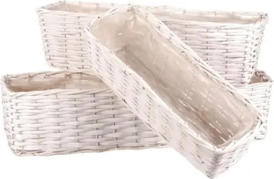 Obrázek produktu pro Autronic Proutěný truhlík - sada 3 ks OV4144 WT
