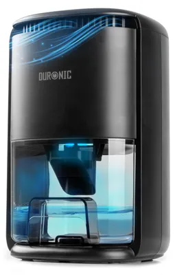 Luftentfeuchter 22,5 W, 200 ml/Tag, 1 l Tank, Timer, 5–10 m²