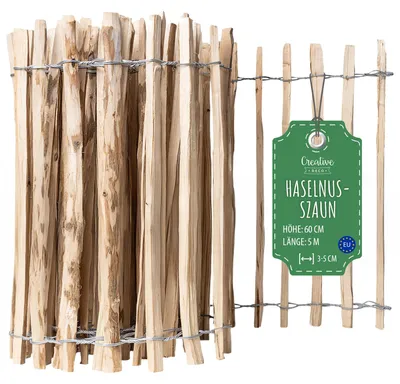 Productafbeelding van Creative Home houten schutting 60cm hoog en 5m lang, lamelafstand 3-5 cm