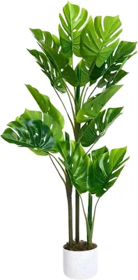 Produktbild von Künstliche Monstera Pflanze 110 cm – Tropische Kunstpflanze für Wohnzimmer & Büro – Grün
