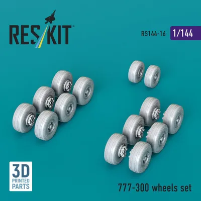 Produktbild von ResKit RS144-0016 - 1:144 777-300 wheels set (3D printed)