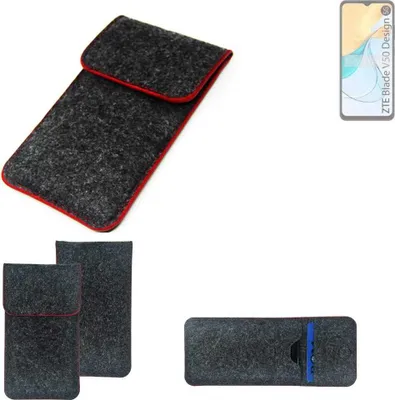 Produktbild von K-S-Trade Handy Schutz Hülle kompatibel mit ZTE Blade V50 Design 5G Schutzhülle Handyhülle Filztasche Pouch Tasche Case Sleeve Filzhülle