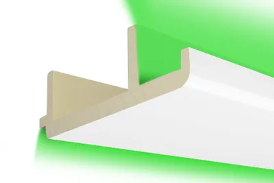 Produktbild von HEXIM LED Stuckleisten aus Polyurethan- Indirekte Beleuchtung mit modernen Deckenleisten, lichtundurchlässig, leicht und schlagzäh - (LED-16 100x300mm) Lichtvouten, Profil, Stuckprofil, Deckenprofil