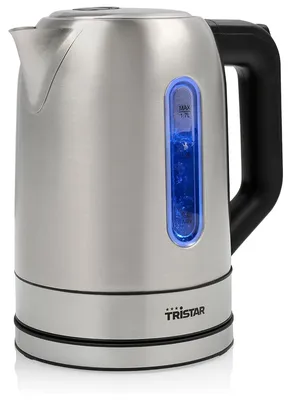 Obrázok produktu pre Tristar WK-1344, 1,7 L, 2200 W, Čierna, Strieborná, Nerezová oceľ, Indikátor úrovne vody, Zabezpečenie proti prehriatiu