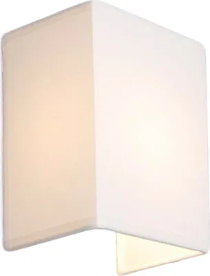 Produktbild von QAZQA - Modern Ländliche Wandleuchte weiß mit Stoffschirm - Vete I Wohnzimmer I Schlafzimmer I Up I Down - Textil Rechteckig - LED geeignet E27
