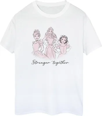 Produktbild von Disney - "Princesses Stronger Together" T-Shirt für Damen BI42991 (M) (Weiß)