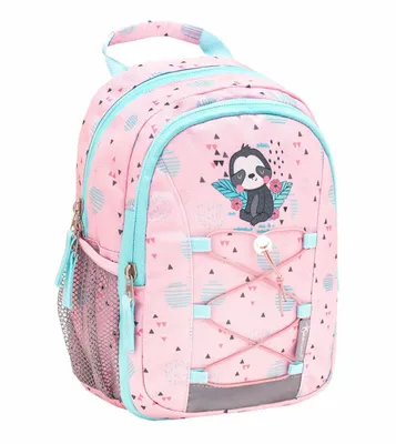 Produktbild von Belmil Kinderrucksack Mädchen für 1-3 Jährige - Super Leichte 260 g/Kindergarten/Krippenrucksack Kindergartentasche Kindertasche/Faultier/Pink Rosa Türkis (305-9 Little Sloth)