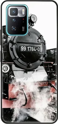 Produktbild von König Design Hülle kompatibel mit Xiaomi Poco X3 GT Kunststoff Soft Handyhülle - Handy Case Dampflok Rasender Roland