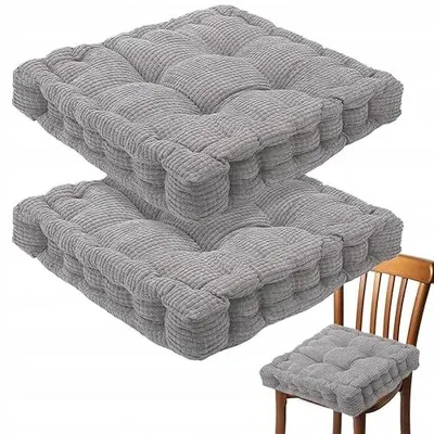 Zdjęcie produktu dla Poduszki do siedzenia bawełniane 40X40 cm zestaw 2 sztuki na krzesło