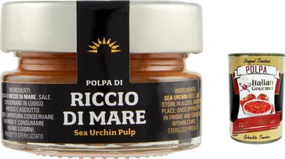 Produktbild von 12x Smeralda Polpa di Riccio di mare Seeigelbrei 55gr+ Italian Gourmet polpa 400g