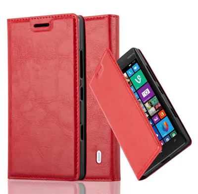Image de Cadorabo Housse pour Nokia Lumia 929 / 930 Housse de protection en rouge Housse pour téléphone portable Etui Case Cover Fermeture magnétique