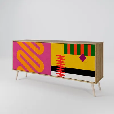 Immagine prodotto di Spacerebels cassettiera a 3 ante - credenza cassettiera - credenza alta - mobile armadio - soggiorno camera da letto - 57,5×164,5×42 (HxLxP)