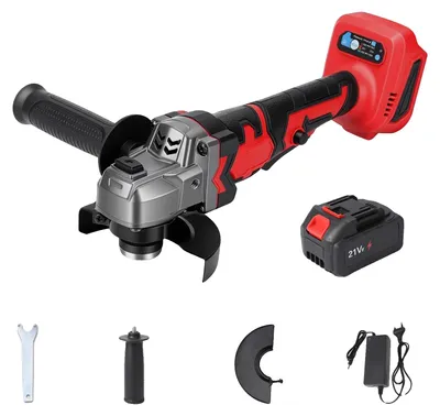 Image de Meuleuse d'angle, moteur sans balais, vitesse variable, 1 kit de batteries