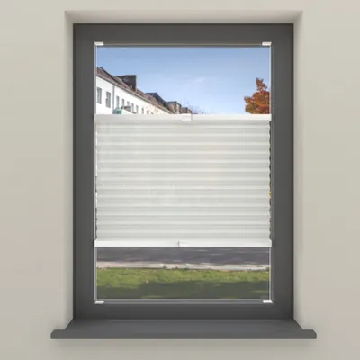Produktbild von Cocoon Home Plissee Jalousien 35x130 - Lichtdurchlässig - Gebrochen Schneeweiß
