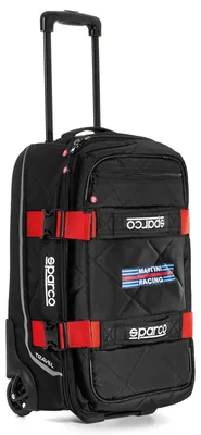 Image de Sparco 016438MRRS Valise à roulettes cabine Travel Martini Racing noir/rouge