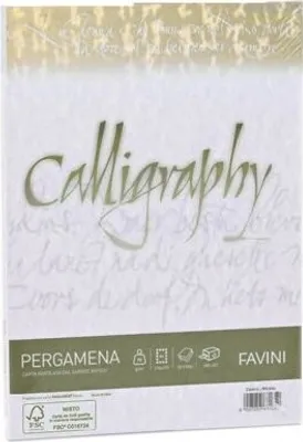 Produktbild von Favini Pergamena Calligraphy Druckerpapier A4 (210x297 mm) 50 Blätter Weiß