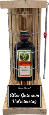 Produktbild von Jägermeister - Alles Gute zum Valentinstag - Eiserne Reserve Gitterkäfig Bier Geschenk zum Valentinstag