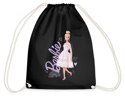 Produktbild von Spreadshirt Barbie Hochzeitskleid Turnbeutel, One size, Schwarz