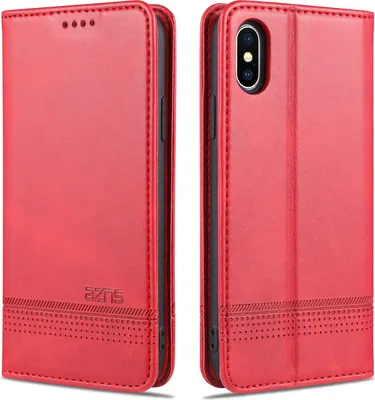 Produktbild von LaimTop LederHülle für iPhone XS Max, Klapphüllen Brieftasche Magnetverschluss Ständer Schutzhülle für iPhone XS Max Rosa