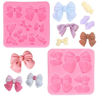 Immagine prodotto di Stampi in silicone a forma di fiocco, confezione da 2 pezzi, per la preparazione di decorazioni in fondant e dolci