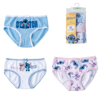 Produktbild von Stitch 3er-Pack Höschen – Mädchenunterwäsche, weiche und atmungsaktive Baumwolle