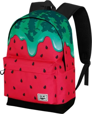 Image de Sac à dos scolaire à compartiment unique Oh My Pop Pastèque rose 31x44x18 cm