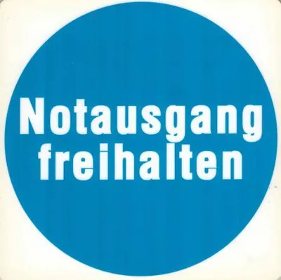 Produktbild von Hinweis- Schild - Notausgang freihalten - Gr. 20 X 20 cm - 308315