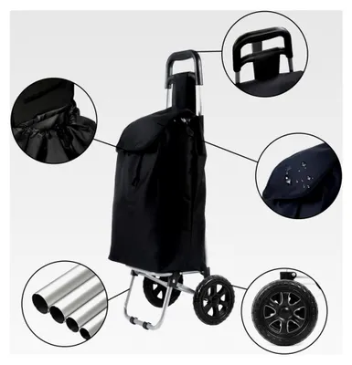 Produktbild von Einkaufswagen Schwarz Klappbar