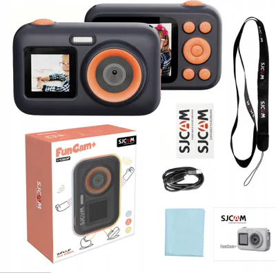 Zdjęcie produktu dla Kamera dla dzieci SJCAM FUNCAM+ 2 z matrycą 10 MP i rozdzielczością 1080p, wyświetlaczem LCD, wytrzymała i ergonomiczna