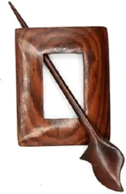 Produktbild von Quadratische Holznadel aus Palisander