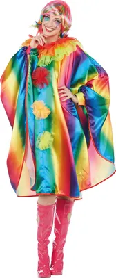 Produktbild von Rainbow Cape Regenbogen Umhang Einhorn Karneval Damen Kostüm