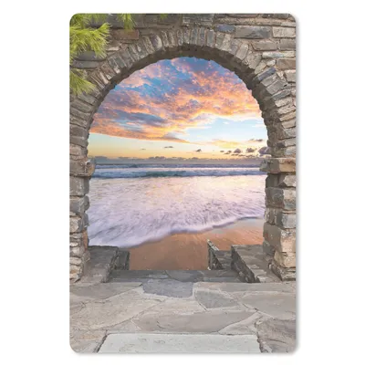 Produktbild von MuchoWow® Mauspad Mousepad Abend - Meer - Strand - Aussicht 40x60 cm - Mousepads - Maus Mat - Pad - Mausunterlage - Schreibtisch Accesoire