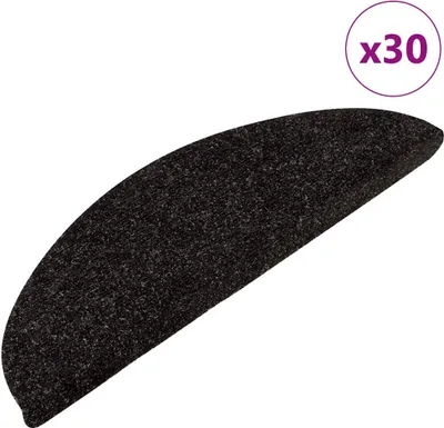 Zdjęcie produktu dla Maty na schody samoprzylepne 30 szt. Antracyt 56x17x3 cm