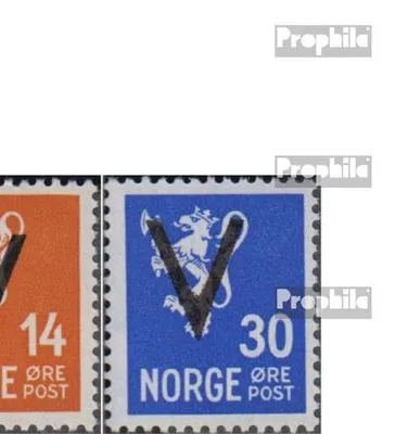 Produktbild von Briefmarken Norwegen 1941 Mi 237-256 (kompl.Ausg.) postfrisch Aufdruckausgabe