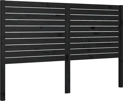 Produktbild von vidaXL Kopfteil Schwarz 186x4x100 cm Massivholz Kiefer