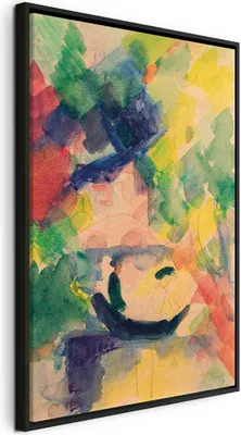 Produktbild von Italienischer Leinwand Leinwandbild - Paar im Nachen (August Macke) 80x120 cm Reproduktionen l-F-13204-b-a