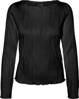 Image de Vero Moda Asta Blouse à manches longues Noir XL Femme Noir XL