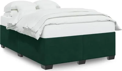 Produktbild von vidaXL Bettgestell ohne Matratze Dunkelgrün 160x200 cm Samt