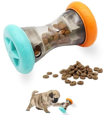 Produktbild von Intelligenzspielzeug Hund mit Slow Feeder, Blau/Orange, Unzerstörbar, Lernspielzeug