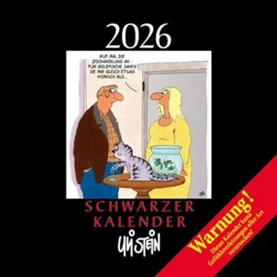 Immagine prodotto di Calendario nero Uli Stein 2026: Calendario mensile da parete