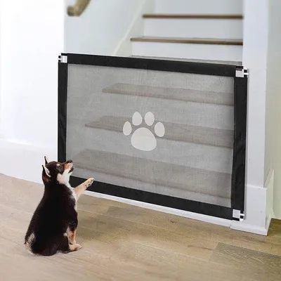 Image de Barrière de sécurité pour bébé en métal 100 x 80 cm, fixation murale, barrière de sécurité pour la maison
