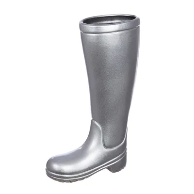 Immagine prodotto di Gilde Schirmständer, Stiefel, "Stiefel silberfarben", Keramik, silberfarben, VE 1, L. 11 cm, B. 26 cm, H. 45 cm  55857