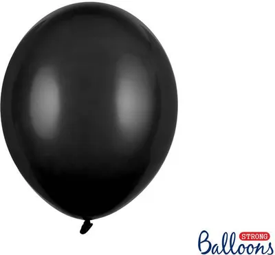 Image de 100 ballons en latex "Strong" 30cm Ø | Noir pastel